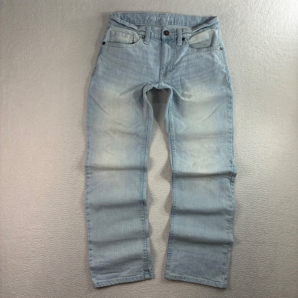 Cody James Jeans Men 31x30 Blue Faded Whiskered Straight Bootcut Western Cowboy